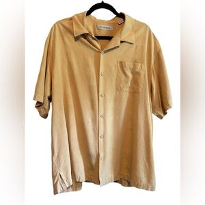 Tommy Bahama 100% Silk Size XLG Short Sleeve‎ Shirt